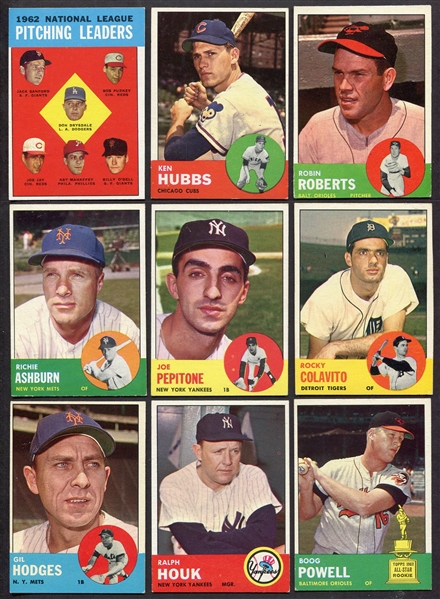 1963 Topps Star Card Lot of 9 