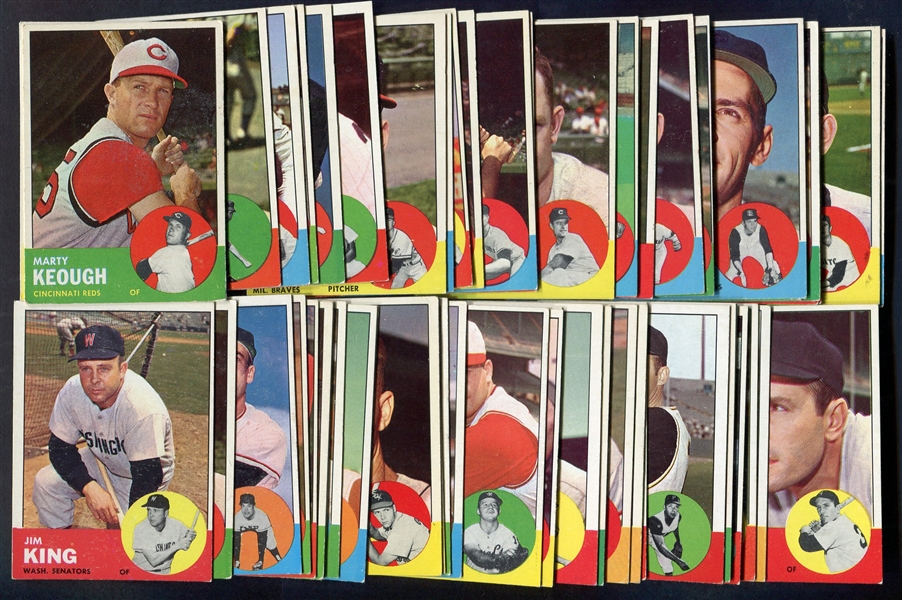 1963 Topps Lot of 57 Different