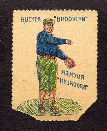 1909-10 German Baseball Stamp Nap Rucker Brooklyn