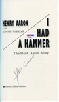 Hank Aaron Autographed Book PSA/DNA Certified