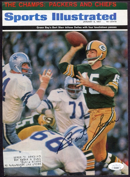 Bart Starr Autographed Sports Illustrated Cover JSA Certified