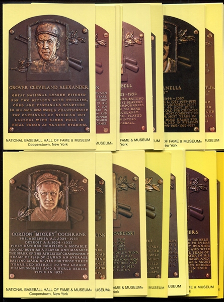 1964 to Date HOF Yellow Plaques Lot of 155 Different