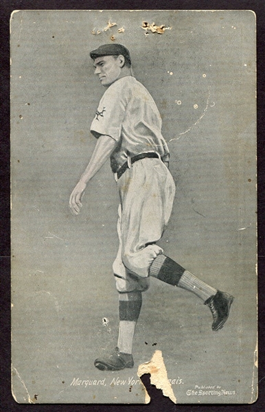 M101-3 1913 Sporting News Rube Marquard Postcard