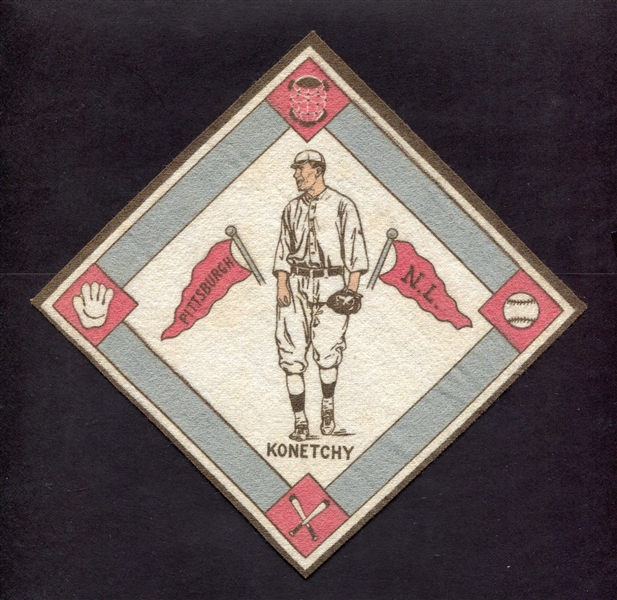 1914 B18 Blanket Ed Konetchy Red Pennants