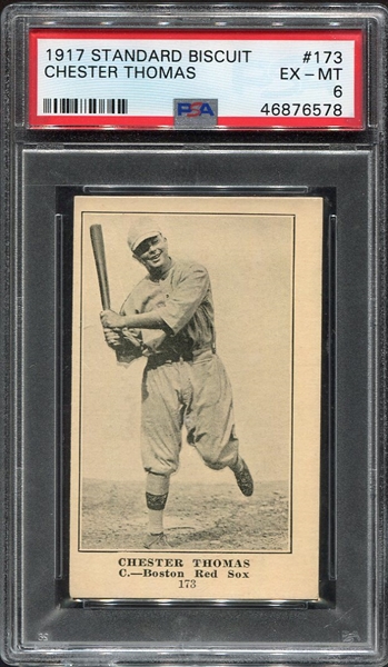 D350-2 1917 Standard Biscuit #173 Chester Thomas PSA 6
