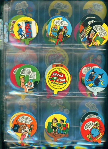 1971 Topps Rocks O Gum Complete Set of 55 Candy Lids Scarce Test Issue