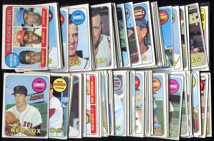 1969 Topps Lot of 366 w/Stars & Listed Cards