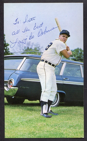 1962 Ford Detroit Tigers Larry Osborne Signed Postcard