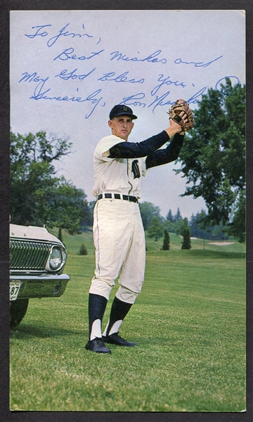 1962 Ford Detroit Tigers Ron Nischwitz Signed Postcard