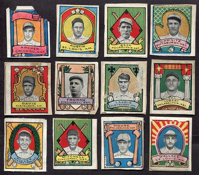 T332 Helmar Stamps Lot of 12 Different w/HOFers