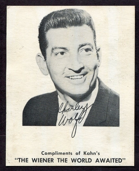 1961-62 Kahns Charley Wolf