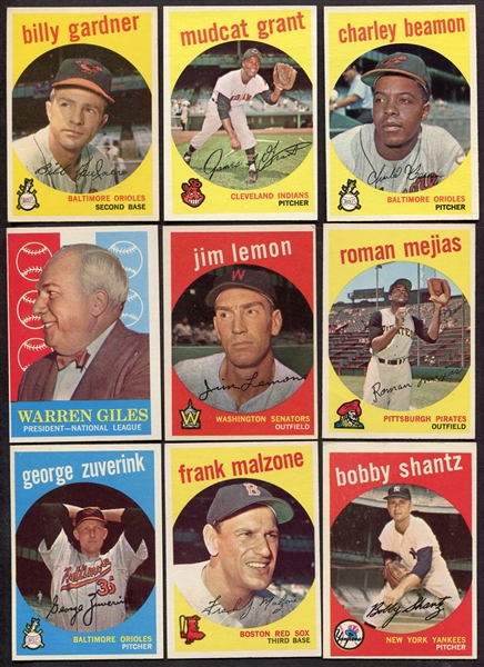 1959 Topps Lot of 24 Nicer Condition