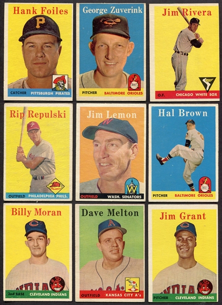 1958 Topps Lot of 15 Different 