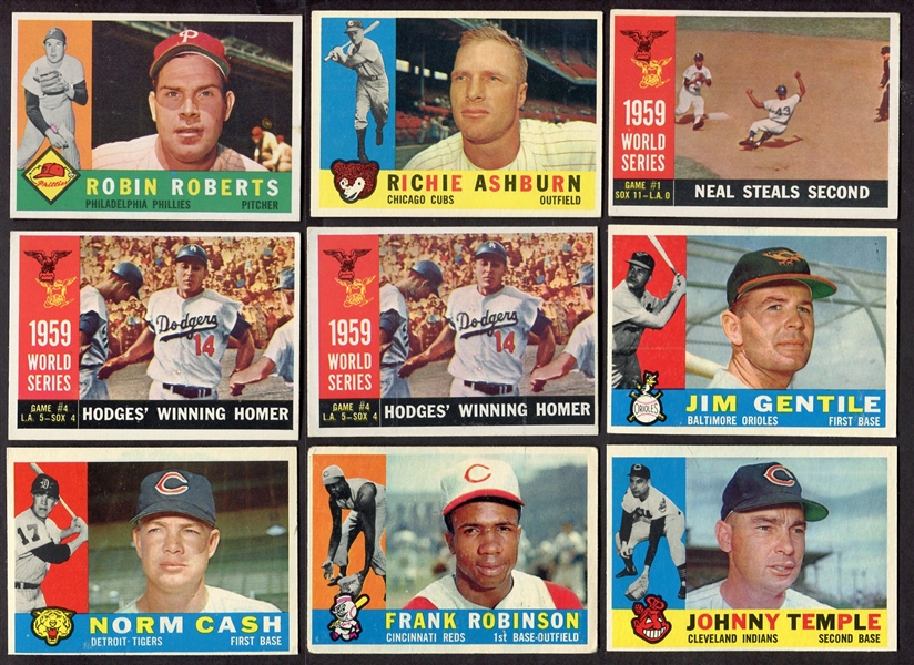 1960 Topps Lot of 36 w/HOFers Many Nice Cards