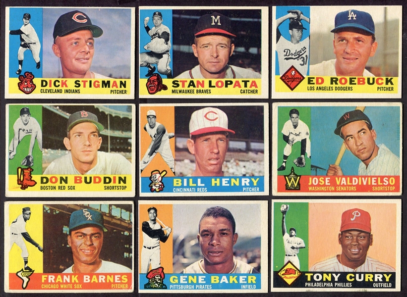 1960 Topps Lot of 15 High-Numbers Many Nicer