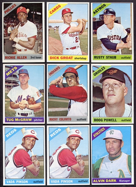 1966 Topps Lot of 16 Nicer Condition Cards w/Stars