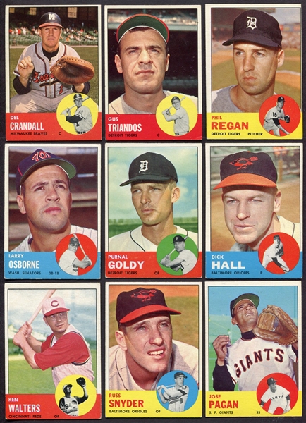 1963 Topps Lot of 13 Semi-High & High Numbers EX+/-