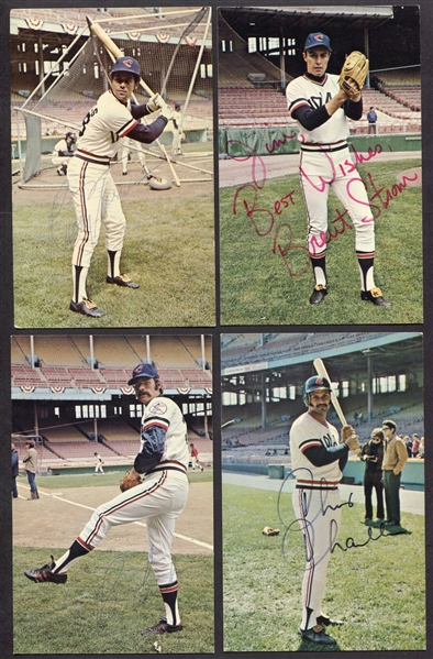1973-74 Cleveland Indians Team Issued Postcards Lot of 27 Some Signed