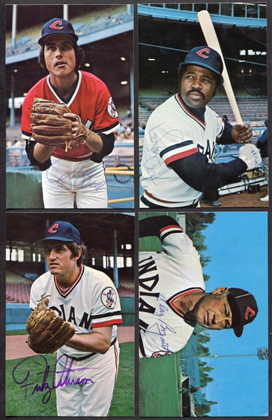1973-74 Cleveland Indians Team Issued Postcards Lot of 32 Some Signed