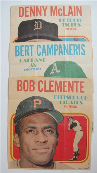 1970 Topps Baseball Posters Lot of 16 w/HOFers