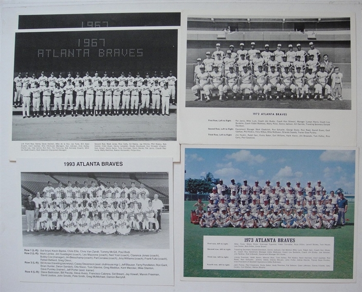Atlanta Braves Team Photos 1967-1993