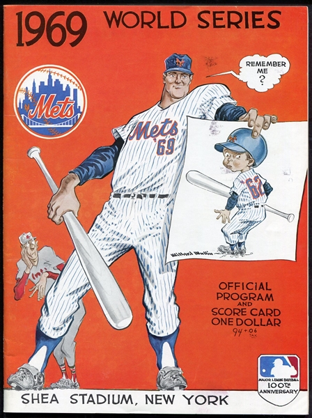 1969 World Series Program Orioles vs. New York Mets