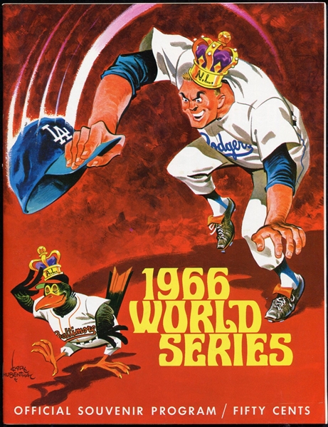 1966 World Series Program Los Angeles Dodgers vs. Baltimore Orioles 