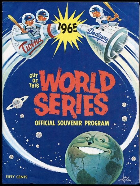 1965 World Series Program Los Angeles Dodgers vs. Minnesota Twins
