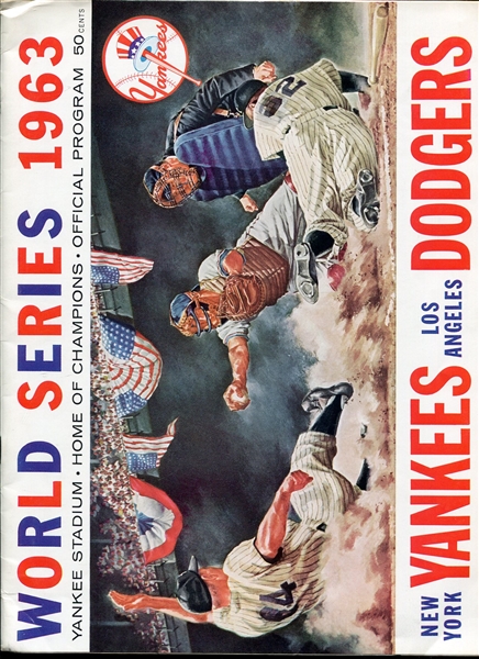 1963 World Series Program New York Yankees vs. Los Angeles Dodgers