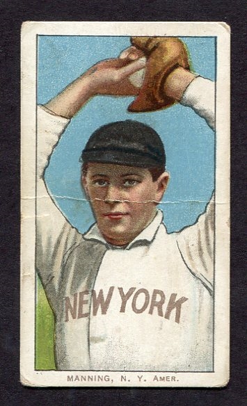 T206 Rube Manning Pitching New York Highlanders