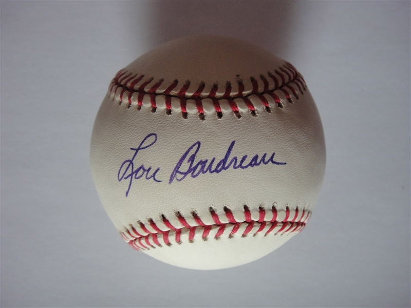 Lou Boudreau Signed Bobby Brown OALB