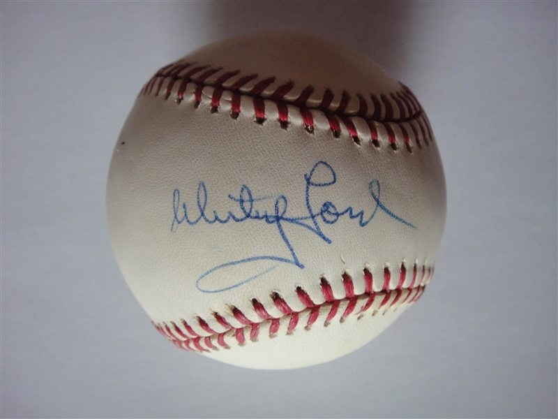 Whitey Ford Signed Bobby Brown OALB