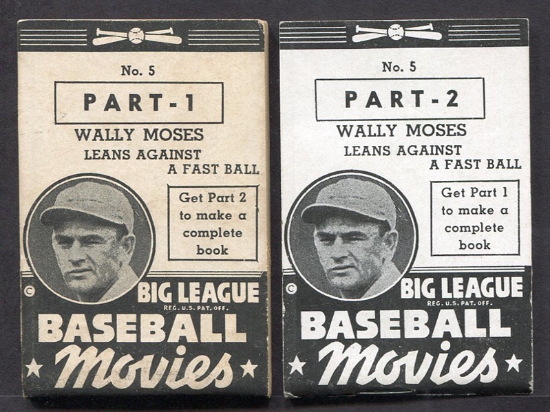 1937 Goudey Thum Movies Wally Moses Part 1 & Part 2