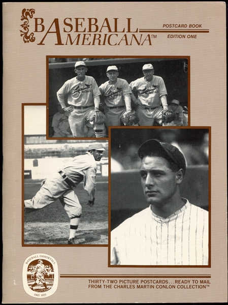 1984 Baseball Americana Postcard Book Edition One Conlon Photos