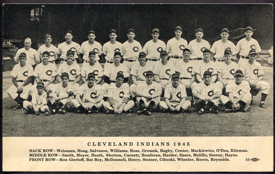 1945 Cleveland Indians Team Photo