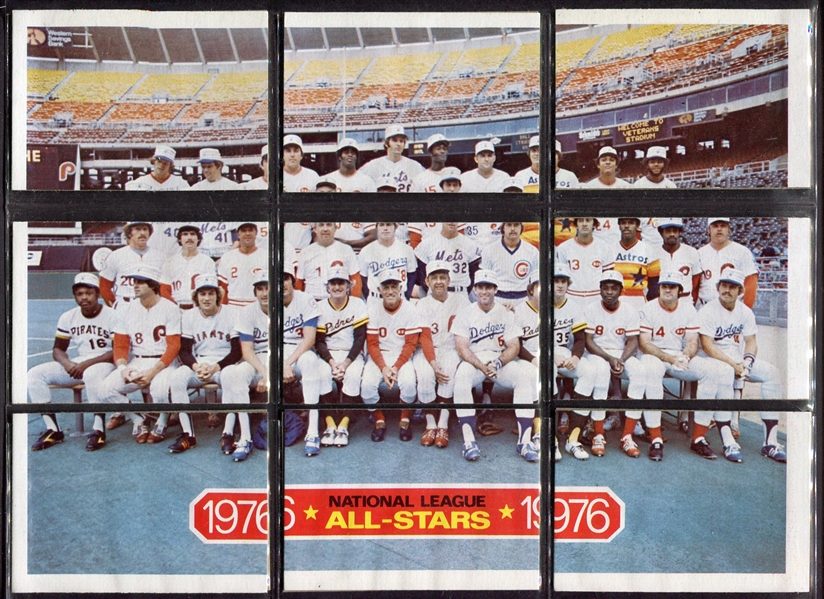 1977 Topps Cloth Stickers AL & NL Puzzle Card Complete Sets