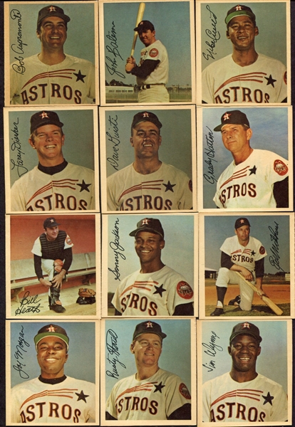 1967 Houston Astros Team Issue Complete Set of 12