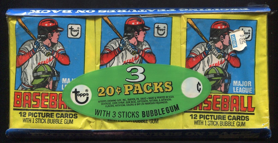 1979 Topps Baseball Traypack 3 Sealed Packs