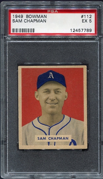 1949 Bowman #112 Sam Chapman PSA 5