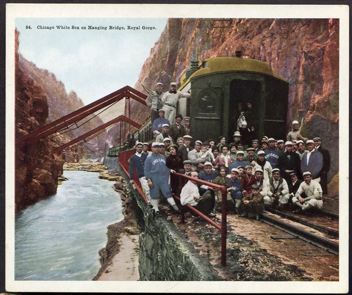 1910 Chicago White Sox in the Royal Gorge Oversized Postcard in Original Packet!