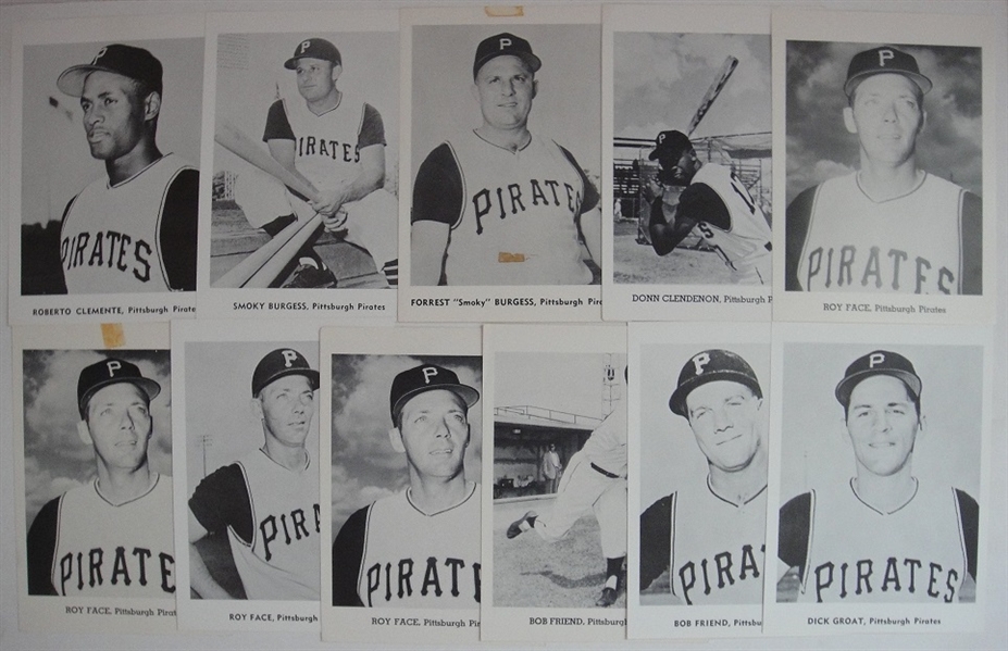 1958-65 Jay Publishing Pittsburg Pirates Lot of 26 Assorted w/2 Clementes