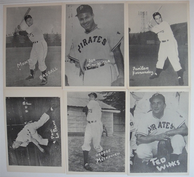 1951 Pittsburg Pirates Team Issued Photos Lot of 6 Different