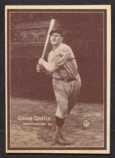 1931 W517 #47 Goose Goslin Washington