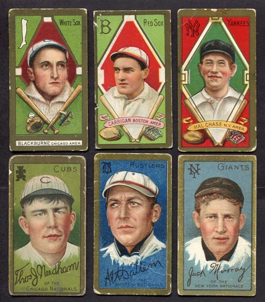 T205 Lot of 6 Different w/Hal Chase