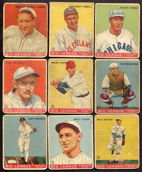 1933 Goudey Lot of 17 Different w/HOFers