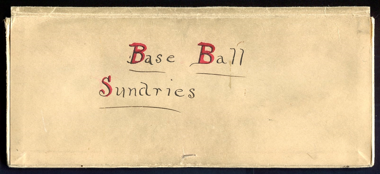 Vintage "Base Ball Sundries" Accordion Envelope