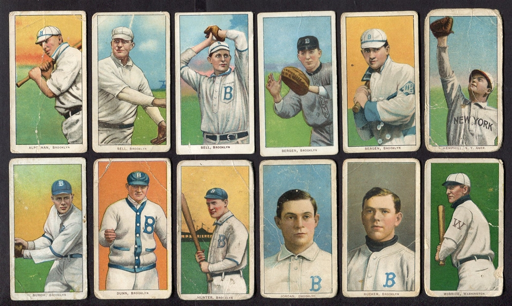 T206 Lot of 12 Different Mostly Brooklyn Players