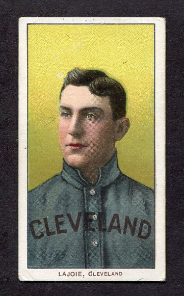 T206 Lajoie Portrait with Interesting Stray Partial Mark in C of Cleveland