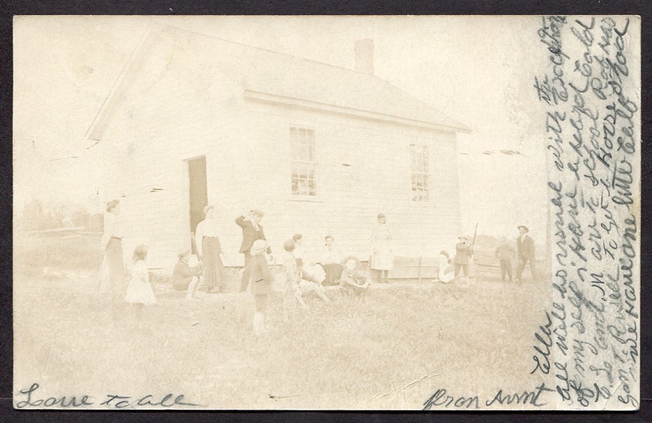 Early 19th Century RPPC School Kids Playing Baseball