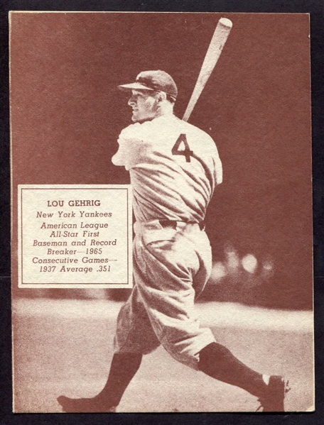 1938 Lou Gehrig Issue of Unknown Origin